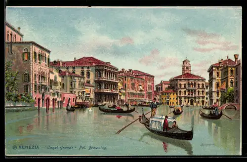 Lithographie Venezia, Canal Grande