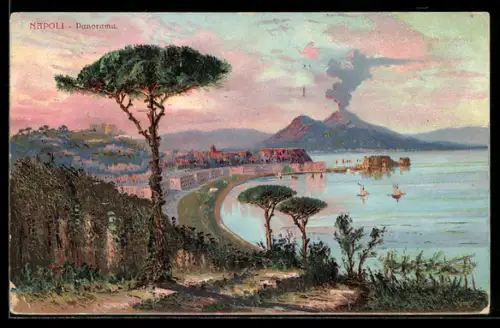 Künstler-AK Napoli, Panorama
