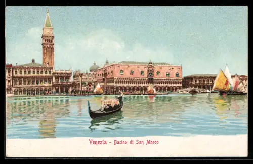 AK Venezia, Bacino di San Marco, Gondel