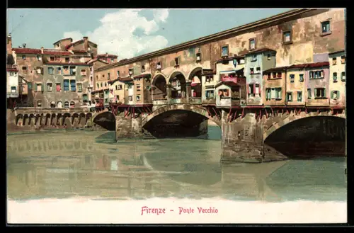 Künstler-AK Firenze, Ponte vecchio