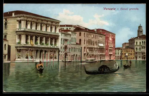 Künstler-AK Venezia, Canal Grande