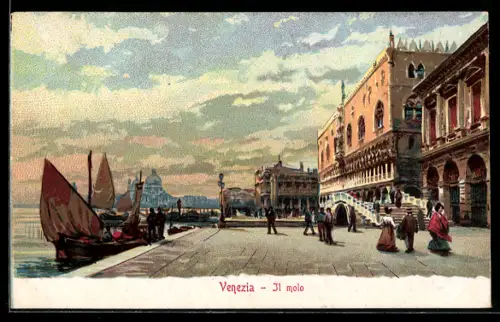 AK Venezia, Il Molo, mit Segelbooten