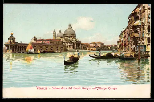 AK Venezia, Imboccatura del Canal Grande coll `Albergo Europa