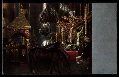 AK Helsinki, Quartier in der Kirche von Uspensky