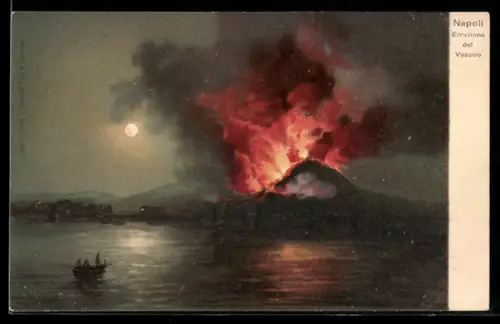 Künstler-AK Stengel & Co. Nr. 19917: Ausbruch des Vesuv