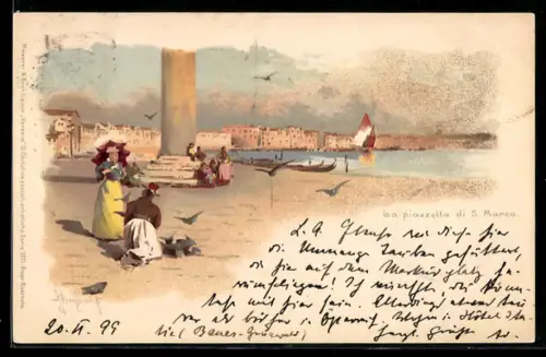 Lithographie Venezia, La piazzetta di S. Marco