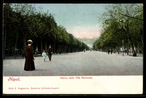 AK Napoli, Interno della Villa Nazionale
