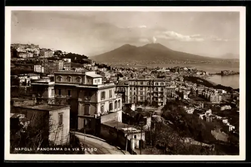 AK Napoli / Neapel, Panorama da Via Tasso
