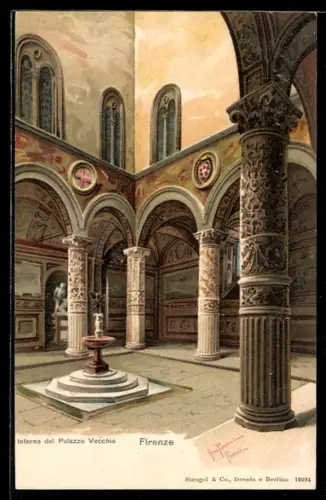 Künstler-AK Firenze, Interno del Palazzo Vecchio