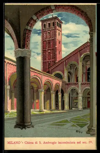 AK Milano, Chiesa di S. Ambrogio incominciata nel sec. IV