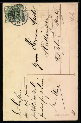 AK Knabe mit Geldscheinen 50 Mark