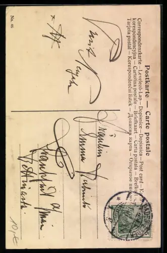 AK Knabe mit einer riesigen Reichsbanknote