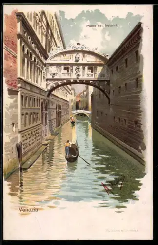 Lithographie Venezia, Ponte dei Sospiri