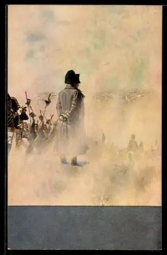 Künstler-AK sign. V. P. Verestchaguine, Napoléon devant Moscou attendant la députation des Boyars, Russische Kunst