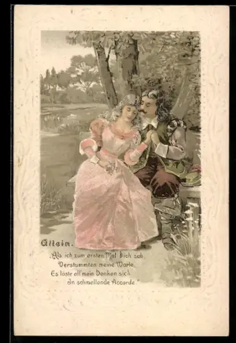 Lithographie Behüt Dich Gott!, Allein