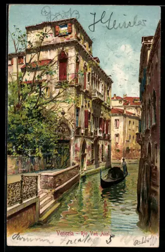 Lithographie Venezia, Rio Van Axel, Um 1900