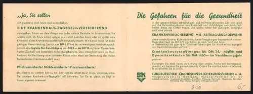 Klapp-AK Süddeutscher Krankenversicherungsverein a. G., Krankenhaus-Tagegeld-Versicherung