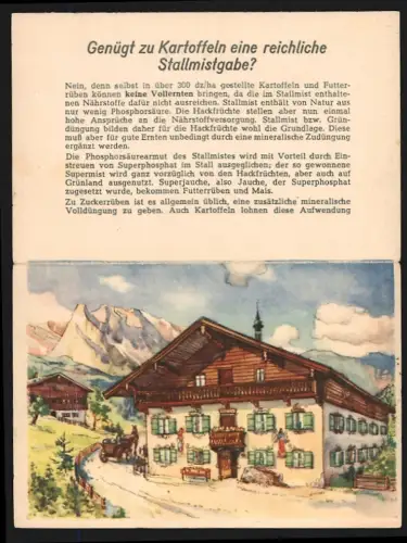 Klapp-AK Hamburg, Landwirtschaftliche Abteilung der Superphosphat-Industrie GmbH, bayrisches Wohnhaus