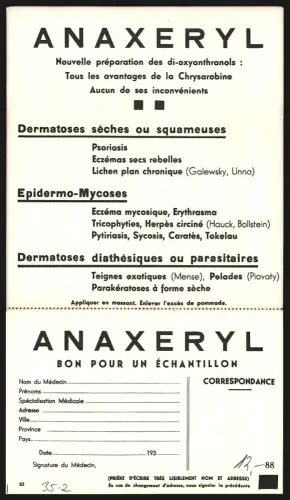 Klapp-AK Paris, L`Anaxeryl Bailly, Psoriasis, Rue de Rome 15