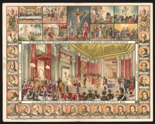 Klapp-AK Rom, Ernennung von Papst Pius XI. am 1. April 1933, Petersdom