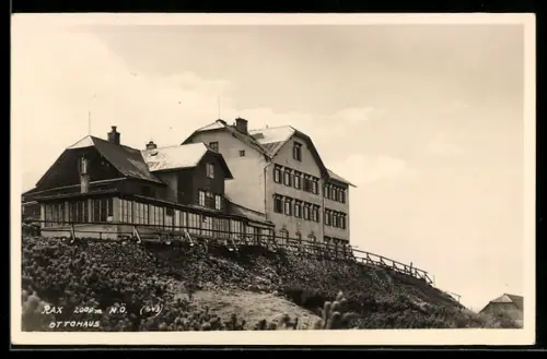 AK Ottohaus /Rax, Blick auf die Berghütte