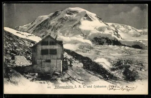 AK Betempshütte SAC und Lyskamm, Cabane du Bethemps