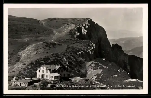 AK Habsburghaus /Rax, Berghütte und Hoher Grieskogel