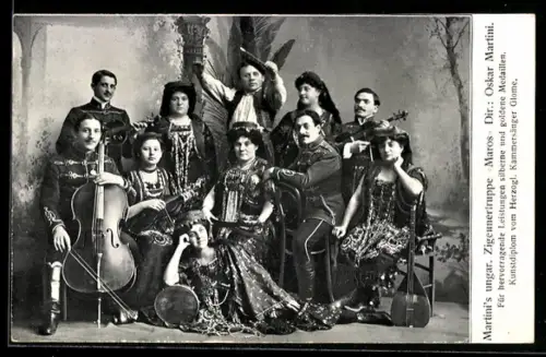 AK Martinis ungarische Zigeunertruppe Maros