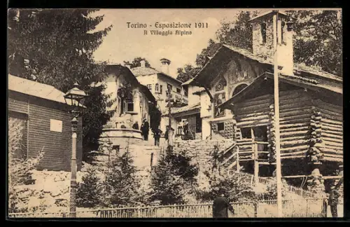 AK Torino, Esposizione 1911, Il Villaggio Alpino