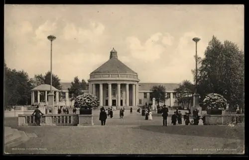AK Dresden, Intern. Hygiene-Ausstellung 1911, Festplatz mit populäre Halle Der Mensch