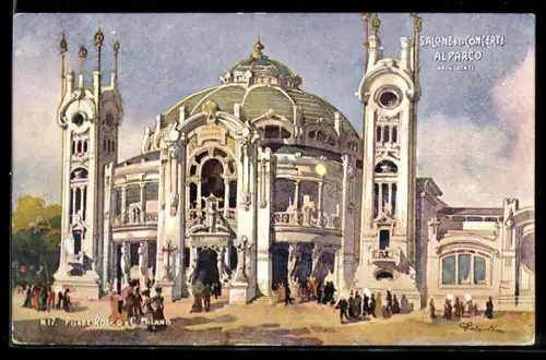 Künstler-AK Mailand, Esposizione di Milano 1906, Salone dei Concerti Alparco