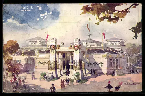 Künstler-AK Milano, Esposizione 1906, Igiene