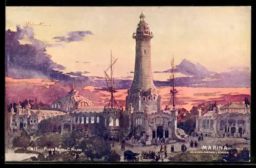 Künstler-AK Milano, Esposizione di Milano 1906, Marina