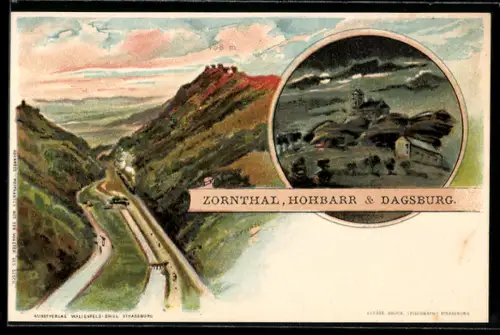 Lithographie Zorntal, Hohbarr & Dagsburg