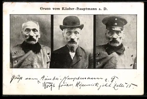 AK Berlin-Köpenick, Räuber-Hauptmann von Köpenick in Unifiorm