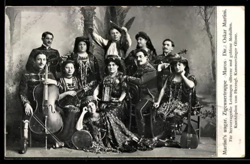 AK Martinis ungarische Zigeunertruppe Maros