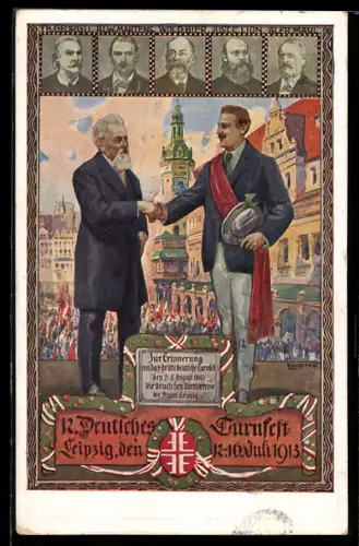 AK Leipzig, Eröffnungsfeier des 12. Deutschen Turnfestes 1913