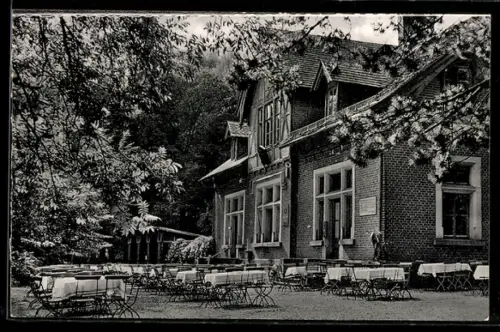 AK Coburg, Callenberg, Herzogl. Schloss-Wirtschaft, Ung. Gulasch-Burg, Inh. J. Schmidt, Gartenansicht