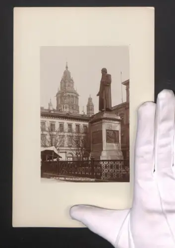 Fotografie Ansicht Mainz, Blick auf das Gutenbergdenkmal, Grossformat 16 x 25cm