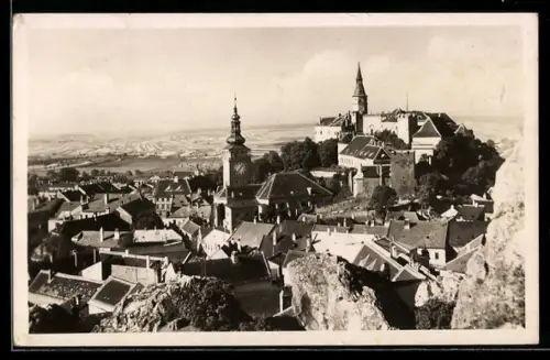 AK Nikolsburg, Teilansicht aus der Vogelschau