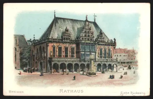 Sammelbild Bremen, Blick zum Rathaus, Hoffmann`s Stärke, Silberglanz-Stärke