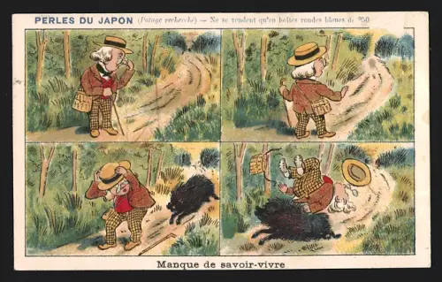 Sammelbild Paris, A. Chapu, Perles du Japon, Manque de savoir-vivre