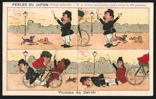 Sammelbild Paris, A. Chapu, Perles du Japon, Victime du Devoir
