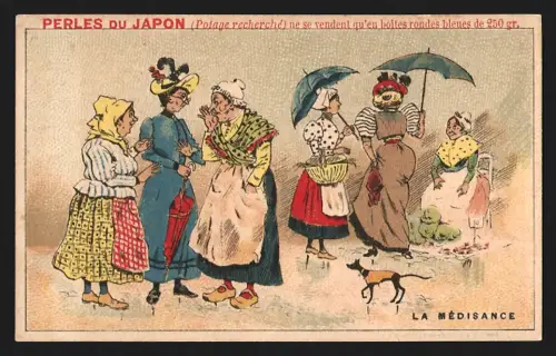 Sammelbild Paris, A. Chapu, Perles du Japon, La Médisance