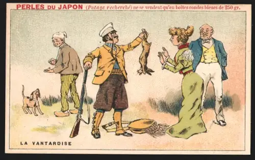 Sammelbild Paris, A. Chapu, Perles du Japon, La Vantardise