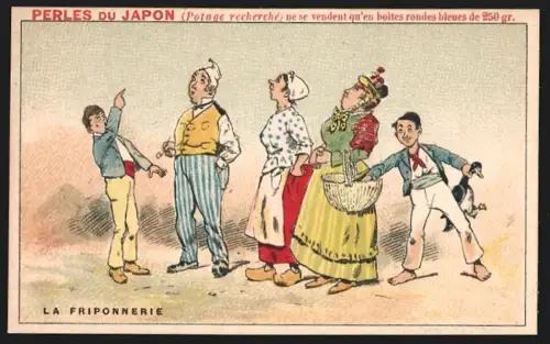 Sammelbild Paris, A. Chapu, Perles du Japon, La Friponnerie