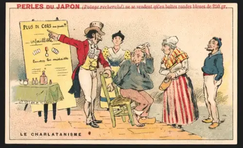 Sammelbild Paris, A. Chapu, Perles du Japon, Le Charlantanisme