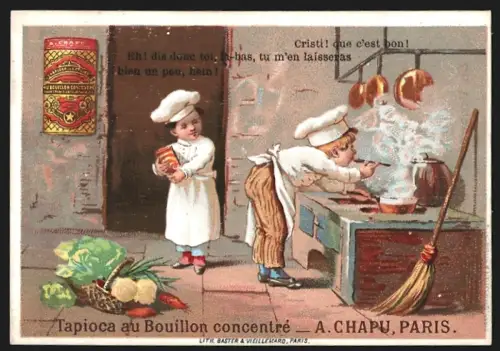 Sammelbild Paris, A. Chapu, Rue de la Tacherie 5, Tapioca de l`étoile au Bouillon Concentré