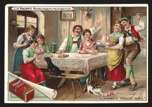 Sammelbild C. H. Knorr`s Nahrungsmittelfabriken, Knorr`s Hafermehl, Tiroler Serie