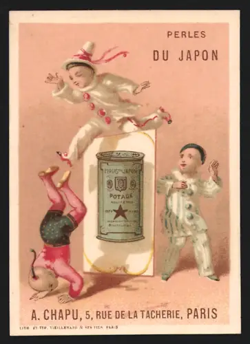 Sammelbild Paris, A. Chapu, Rue de la Tacherie 5, Perles du Japon